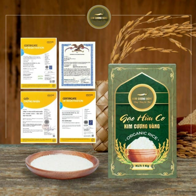 Gạo hữu cơ kim cương vàng