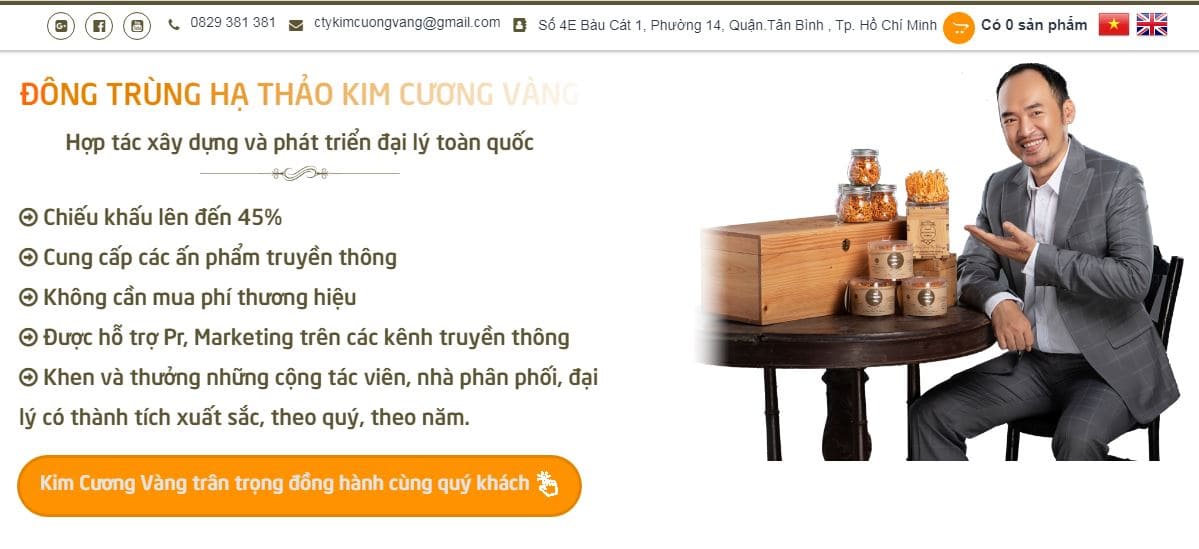 Hệ thống đại lý phân phối đông trùng hạ thảo|kimcuongvang.com