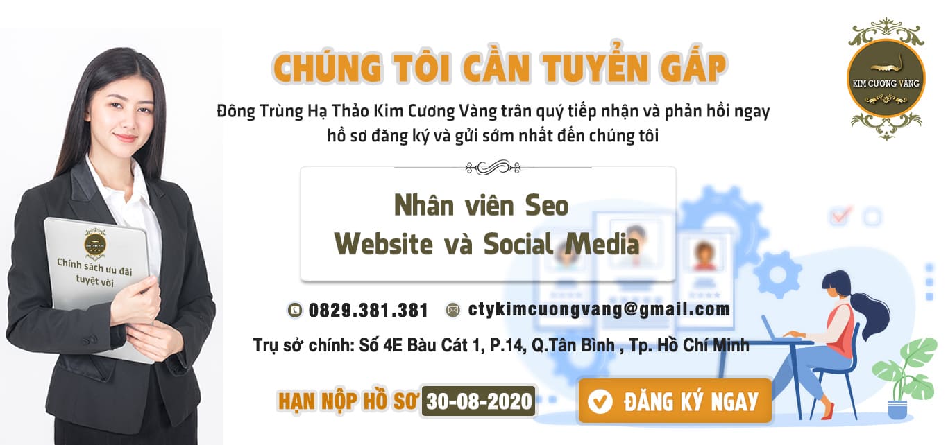 Tuyển gấp nhân viên Seo Website và Social Media