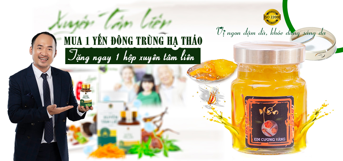 Mua 1 yến đông trùng hạ thảo tặng 01 xuyên tâm liên