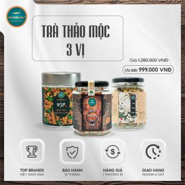 Combo Trà Thảo Mộc Đông Trùng 3 Vị