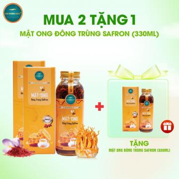 [Mua 2 tặng 1]Mật Ong Đông Trùng Saffron (Chai 330ml)